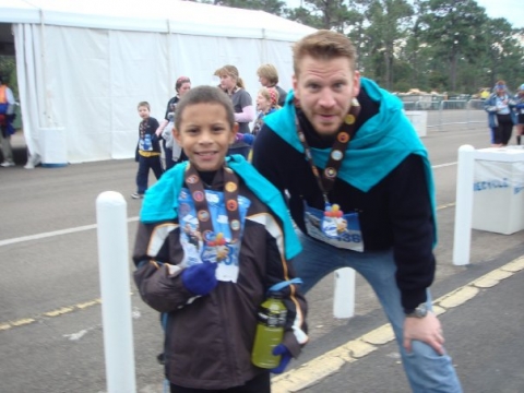 Jaylen and Uncle D Disney and TSA 5K Run 2010