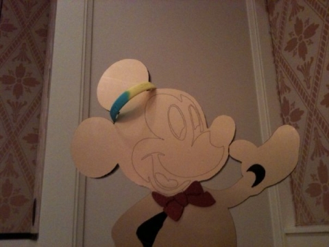 Mickey rocking the wristband Disney and TSA 5K Run 2010