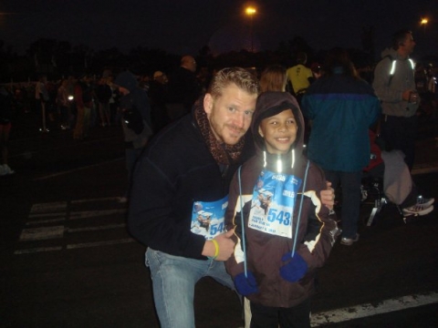Uncle D and Jaylen Disney and TSA 5K Run 2010