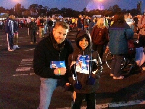 Uncle D and Jaylen Disney and TSA 5K Run 2010