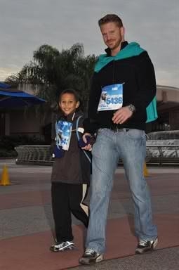 Jaylen and Uncle D Disney and TSA 5K Run 2010