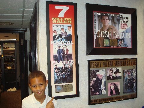 Jaylen at the radio station Radio Interview Jaylens Challenge