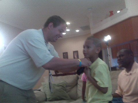 Preparing Jaylen for filming TV Interview Jaylens Challenge
