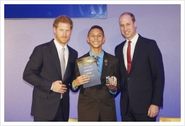 Jaylen Arnold Receives Princess Diana Award From The Royal Highnesses Prince William and Prince Harry
